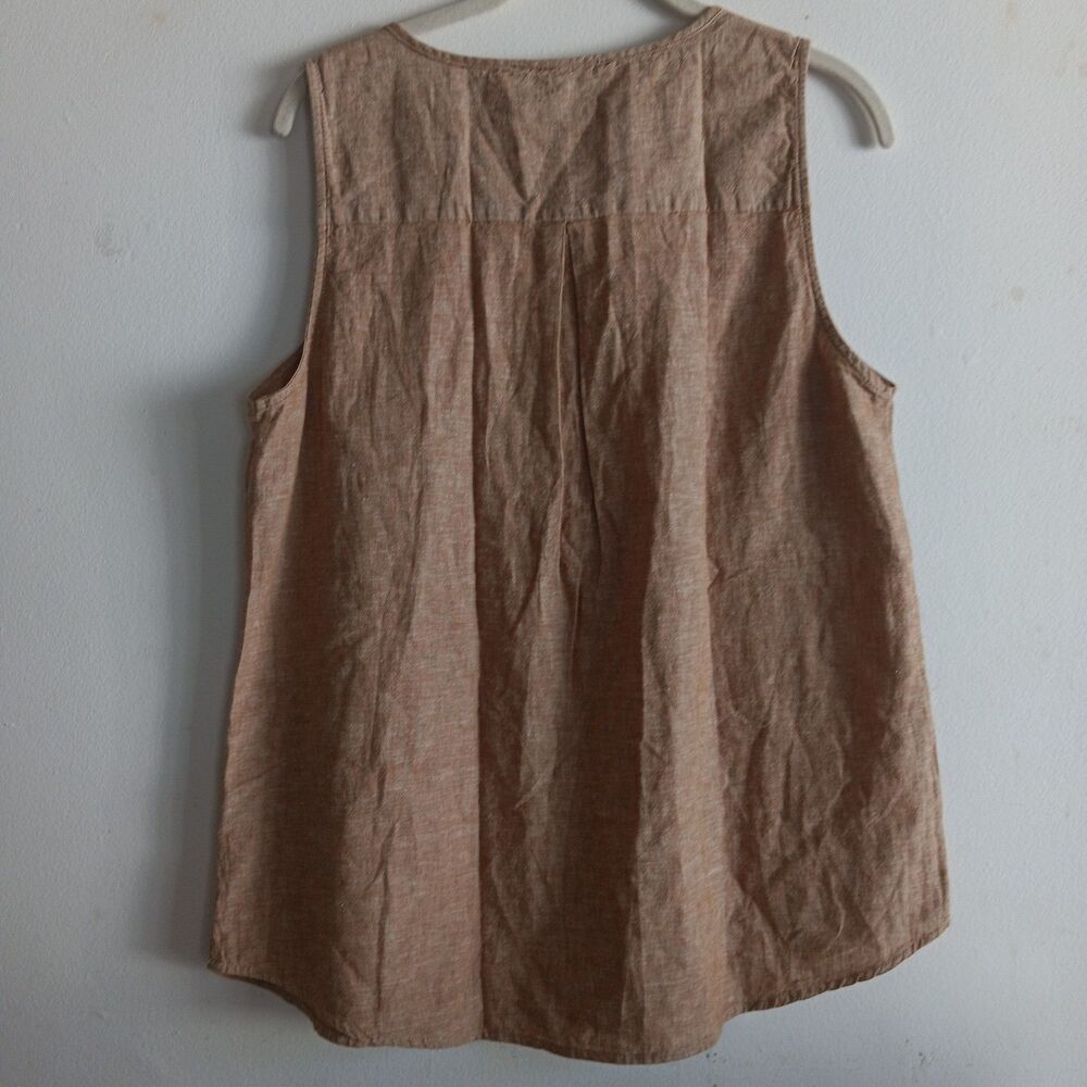 Harve Bernard Bundle of Two Washable Linen Tank Top Beachy Lightweight Large - Picture 6 of 8